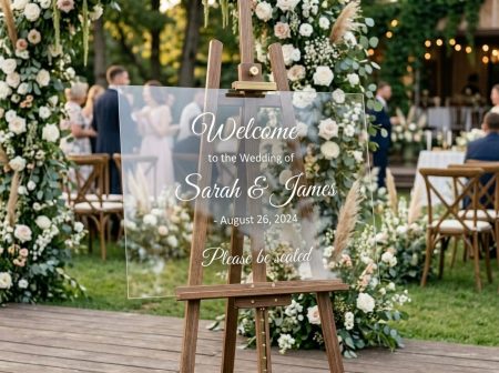 Acrylic Wedding Event Sign